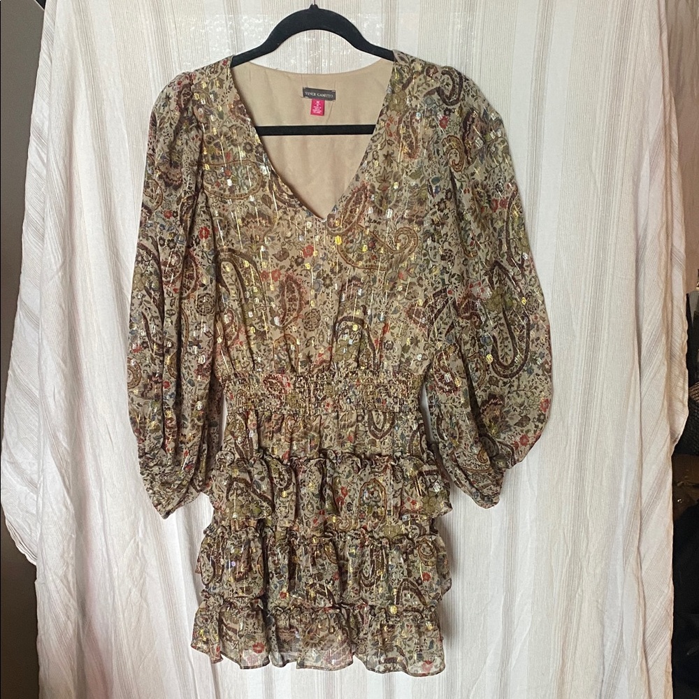 VINCE CAMUTO Paisley Mini Dress Medium